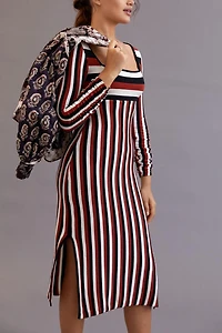 Maeve Striped Sweater Midi Dress