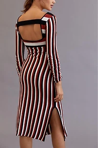 Maeve Striped Sweater Midi Dress