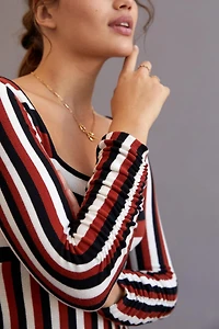 Maeve Striped Sweater Midi Dress