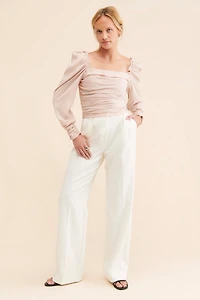 ASTR the Label Puff Sleeve Square Neck Top