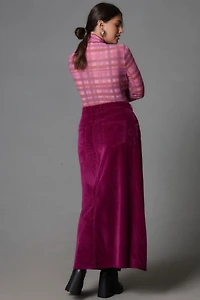 Pilcro The Madi Front-Slit Corduroy Skirt