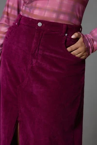 Pilcro The Madi Front-Slit Corduroy Skirt