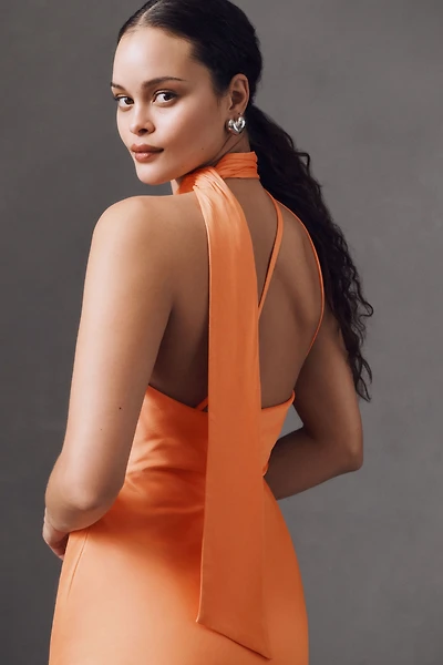 BHLDN Julia Scarf Halter Mini Dress