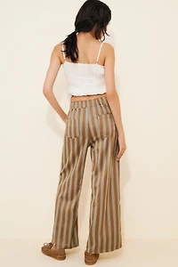 Little Lies Stripe High-Rise Wide-Leg Pants