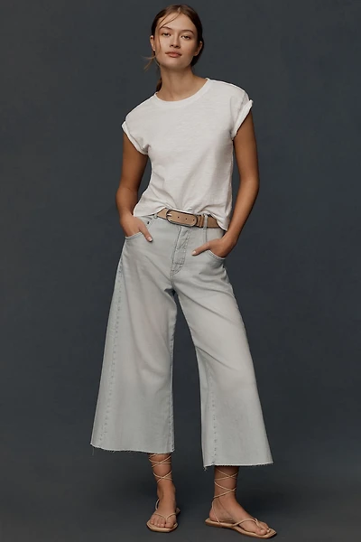 Pilcro The Adi Regenerative Cotton High-Rise Crop Relaxed Flare Jeans