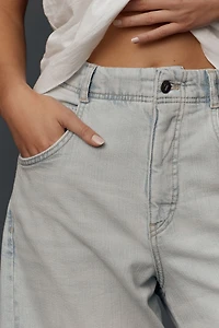 Pilcro The Adi Regenerative Cotton High-Rise Crop Relaxed Flare Jeans