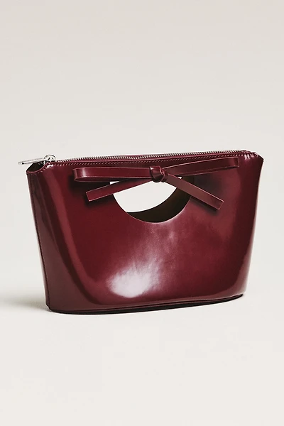Studio Amelia Sofia Leather Bow Clutch