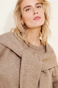 ASTR the Label Derlin Wool Blend Illusion Tie Sweater