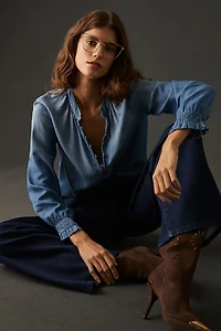 Cloth & Stone Henley Buttoned Shirt