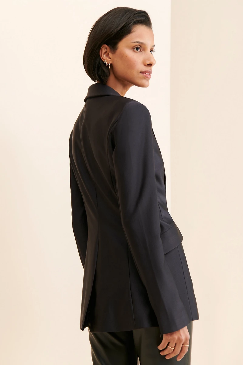 Good American Disco Scuba Sculpted Blazer
