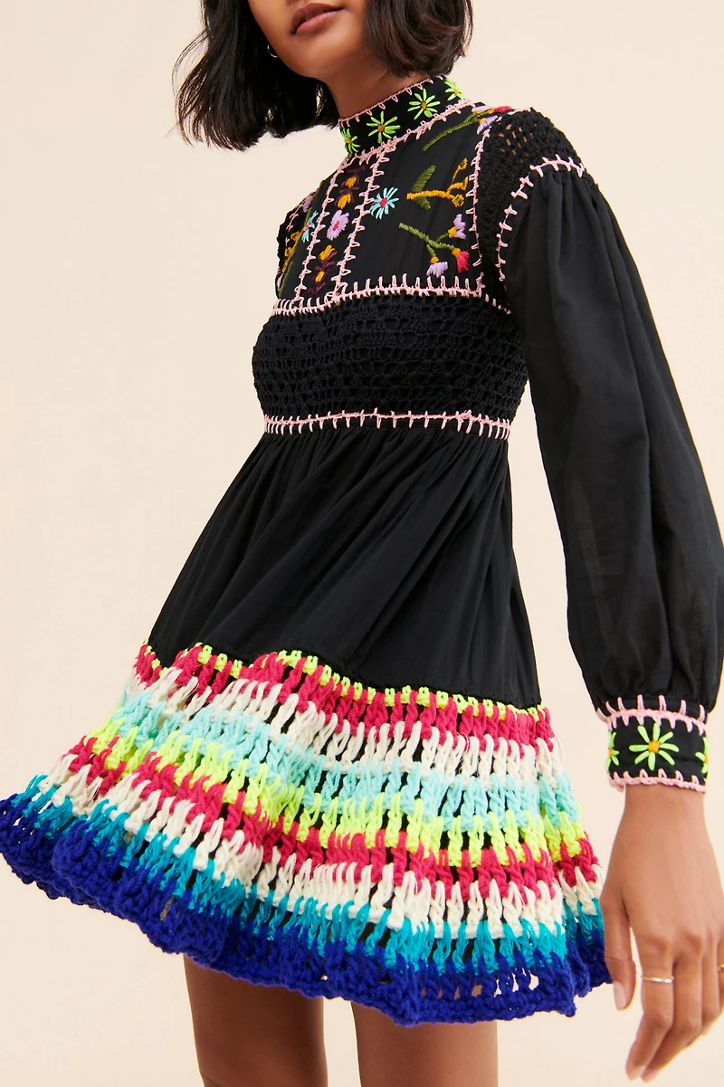 CeliaB Scarlett Mixed Media Dress