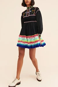 CeliaB Scarlett Mixed Media Dress