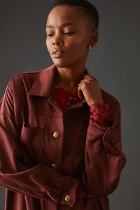 Faux Suede Duster