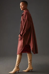 Faux Suede Duster