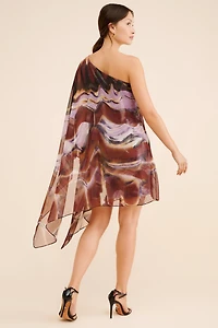 Halston Earth Strata Mini Dress