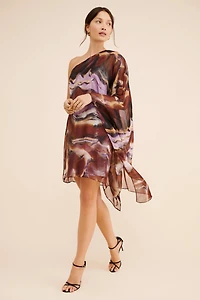 Halston Earth Strata Mini Dress