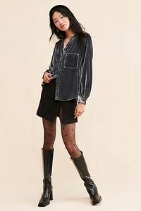 Pilcro Velvet Femme Buttondown Shirt