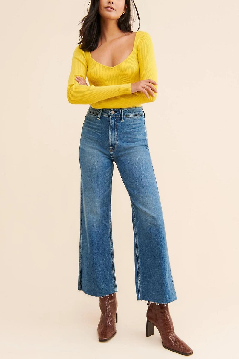 Maeve V-Neck Knit Top