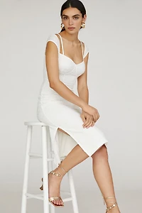 Textured Knit Midi Dress