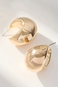 Chunky Huggie Hoop Earrings