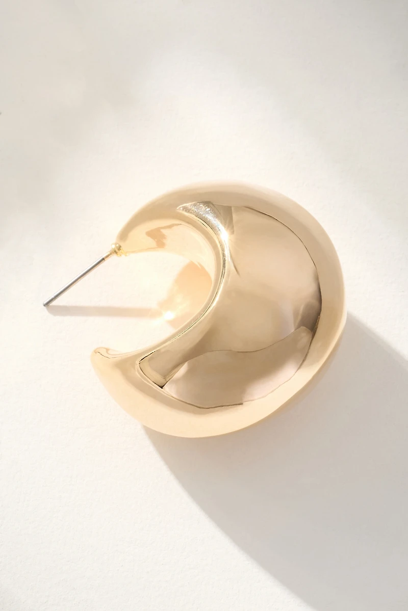 Chunky Huggie Hoop Earrings