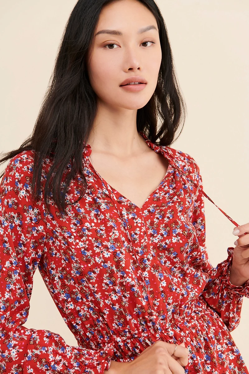 Lost + Wander Wildflower Peplum Blouse