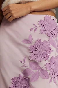 Maeve 3D Bloom Column Midi Skirt