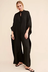 Corey Lynn Calter Long-Sleeve Waistless Jumpsuit