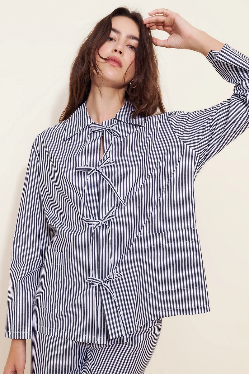 Sleeper Poplin Striped Shirt