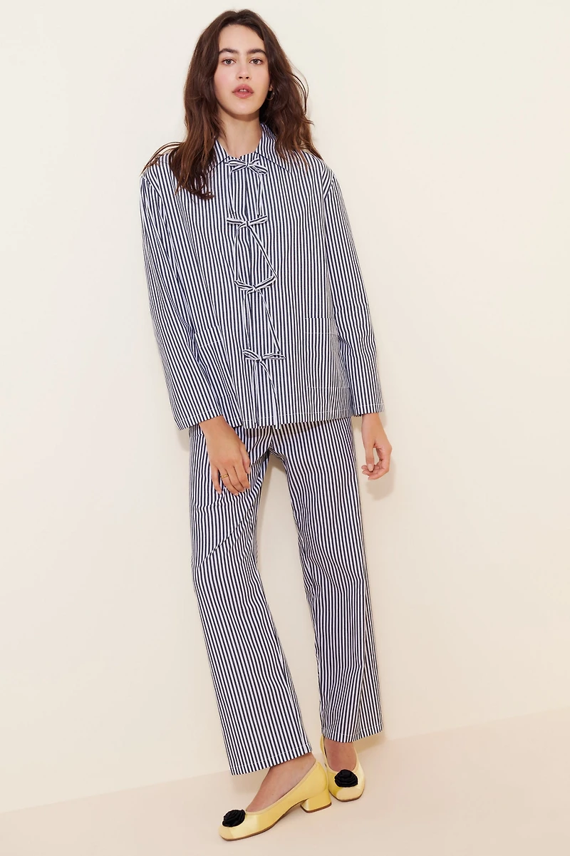 Sleeper Poplin Striped Shirt