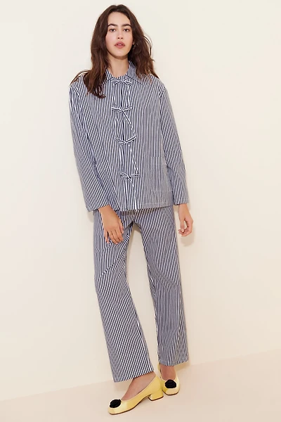 Sleeper Poplin Striped Shirt