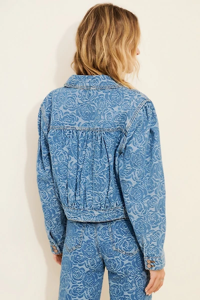 Habitual Jacquard Rose Denim Jacket