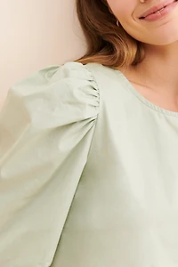 Ichi Halyn Puff Sleeve Blouse