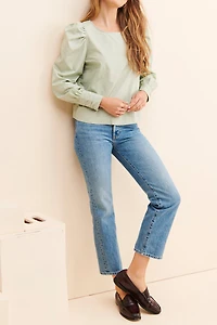 Ichi Halyn Puff Sleeve Blouse