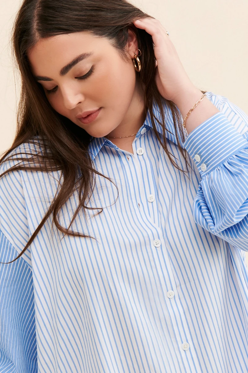 Bellevue Striped Mini Shirtdress