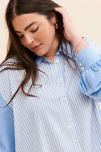 Bellevue Striped Mini Shirtdress