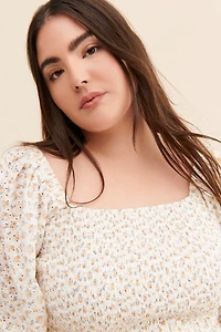 Hutch Eyelet Smocked Blouse