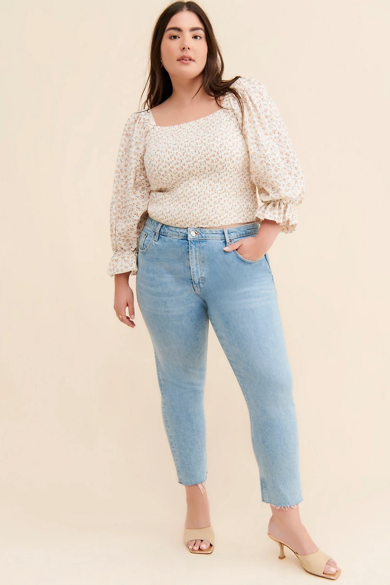Hutch Eyelet Smocked Blouse