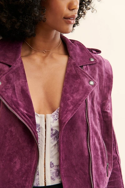 [BLANKNYC] Sparkling Grape Faux Suede Jacket