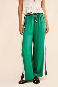 FARM Rio Wide-Leg Twill Trackpants
