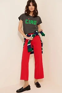 Never Fully Dressed Cropped Scallop Detail Jeans
