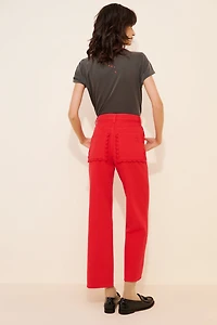 Never Fully Dressed Cropped Scallop Detail Jeans