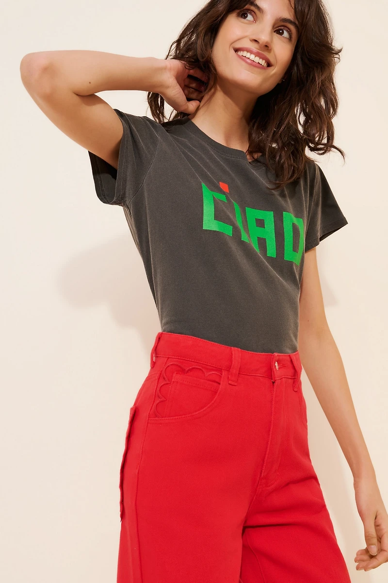 Never Fully Dressed Cropped Scallop Detail Jeans