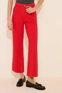 Never Fully Dressed Cropped Scallop Detail Jeans
