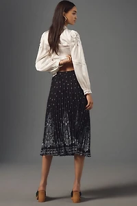FARM Rio Floral Midi Skirt