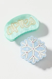 Frasier Sterling Ski Hair Claws, Set of 2