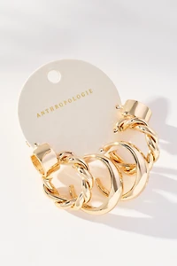 Shaped Hoop Earrings, Set of 3