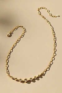 Curved Bar Crystal Necklace