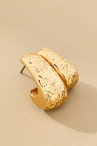 Textured Huggie Hoops