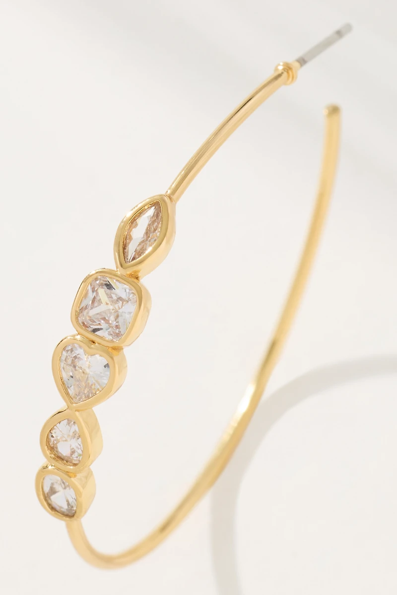 Crystal Large Hoop Earrings